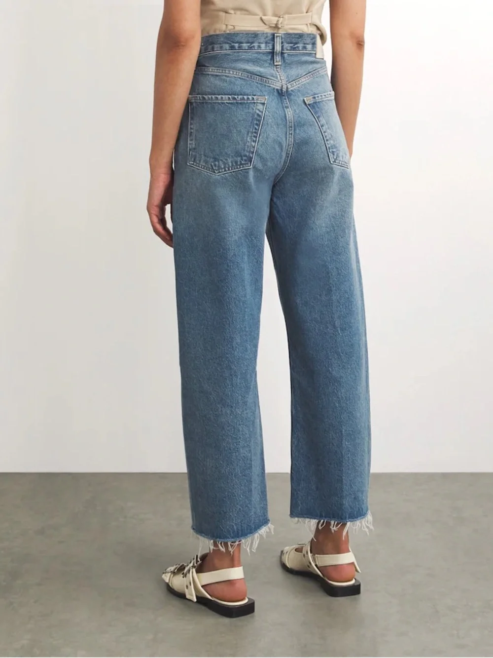 NEW CITIZENS OF HUMANITY Raw-Hem Ayla Cropped Jeans Doheny Womens Size 24